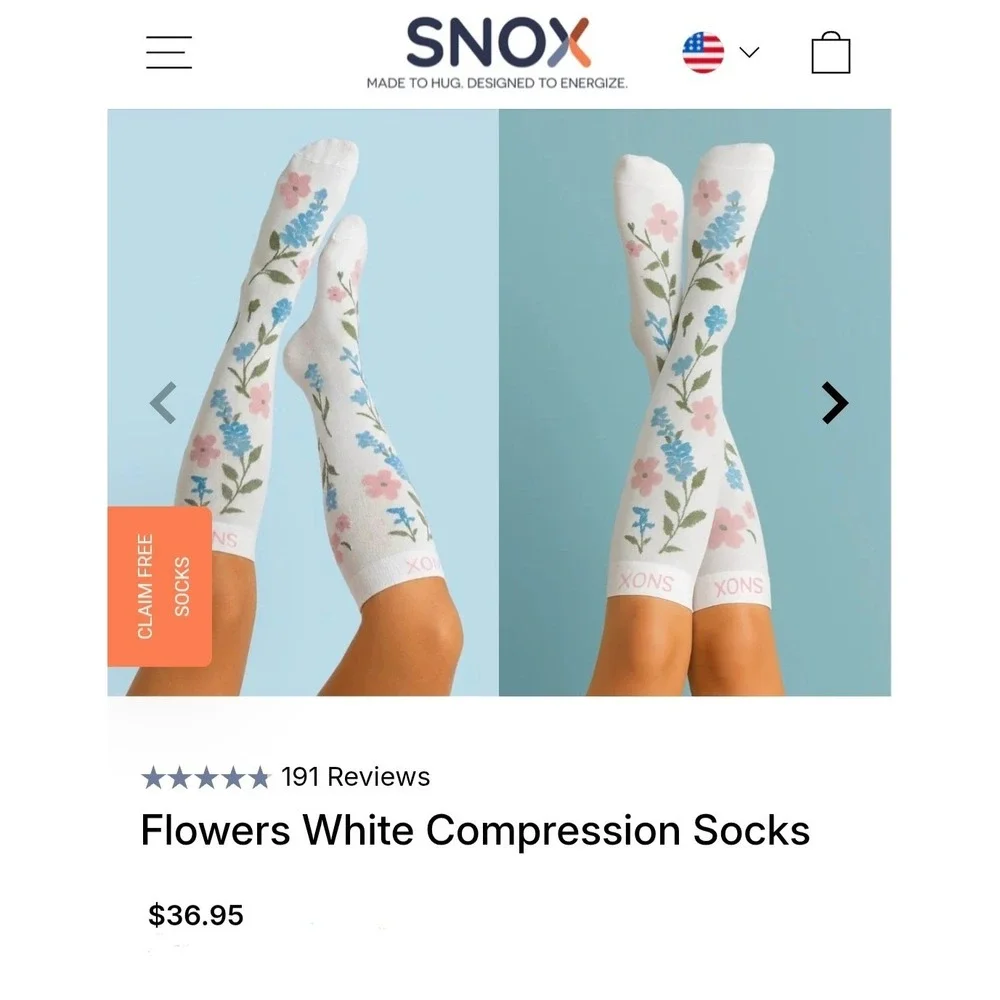NWT SNOX Compression Socks Burgundy Knee High Women L/XL